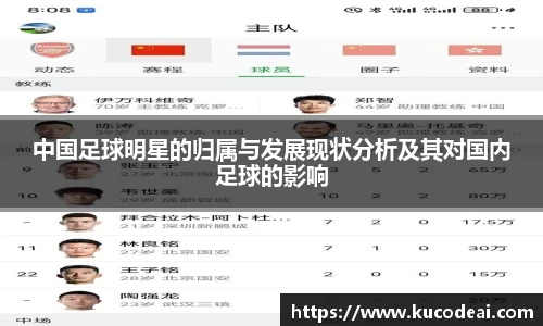 中国足球明星的归属与发展现状分析及其对国内足球的影响